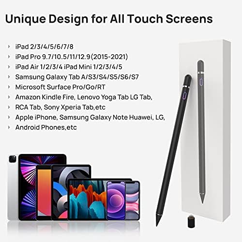 Dokunmatik Ekranlar için Stylus Kalemler, Yükseltilmiş Kalem iPad ile uyumlu Nesil Pro Hava Mini iPhone Galaxy Yüzey Kindle Yangın