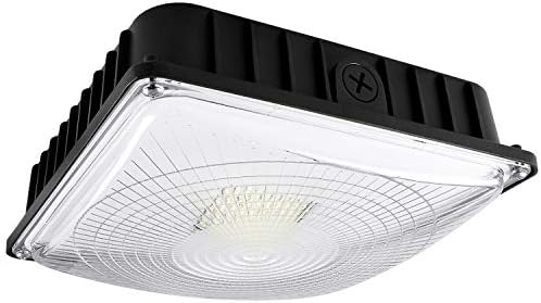 Luxrite 45W LED Gölgelik ışık Fikstürü, 5180 Lümen, 250W HID / HPS Eşdeğeri, 5000K Parlak Beyaz, DOB, 120-277V, Kısılabilir,