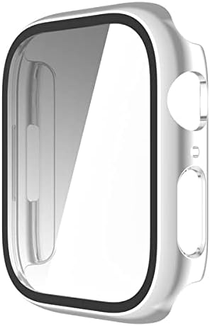 GW ABD 2 Paket Sert PC Kasa Temperli Cam Ekran Koruyucu ile Apple Watch Serisi 7 41mm - So ile uyumlu; ver