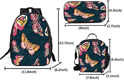 okul sırt çantası Uçan Gece Güveleri, Kelebekler. Renk Kelebek, Güve set 3 parça öğle yemeği çantası kalem okul çantalarını Yüksek
