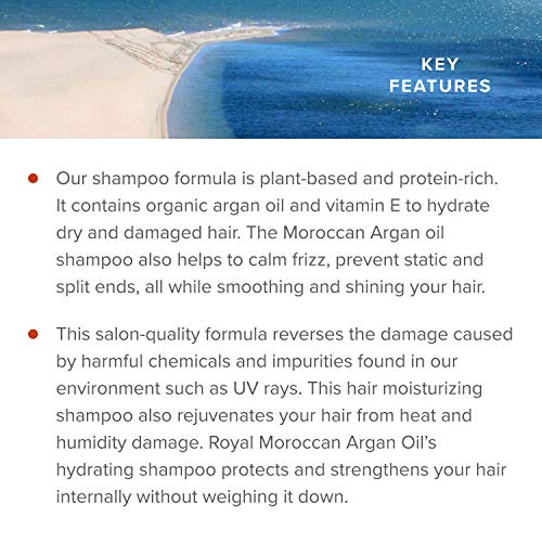 Sülfat İçermeyen Şampuan / Argan Yağı Şampuanı | Renkli Saçlar için Şampuan / Nemlendirici Şampuan / Fas Kraliyet Argan Yağı