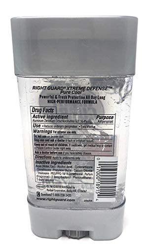 Sağ Koruma Jeli Antiperspirant / Deodorant Xtreme Defense Pure Cool, 4 Ons (2'li Paket)