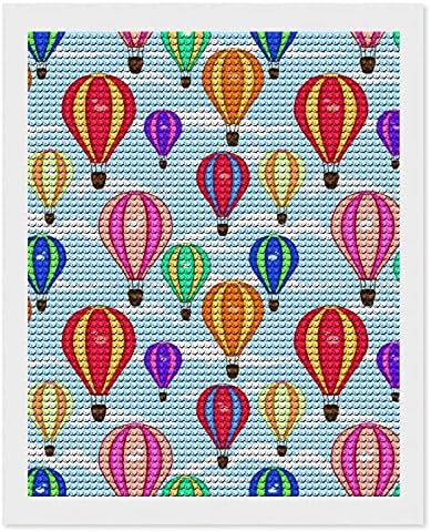 Renkli Sıcak Hava Balon Elmas Boyama Kitleri Çapraz Dikiş Sanat Resim Boncuk Yapıştırılan Zanaat Ev Duvar Dekor ıçin 16 x 20