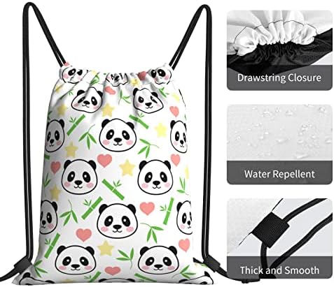 Ucsaxue Sevimli Panda ipli çanta Sırt Çantası ipli çanta Spor Yoga spor Çantaları Plaj Alışveriş Jimnastikçi İçin Kadın Erkek