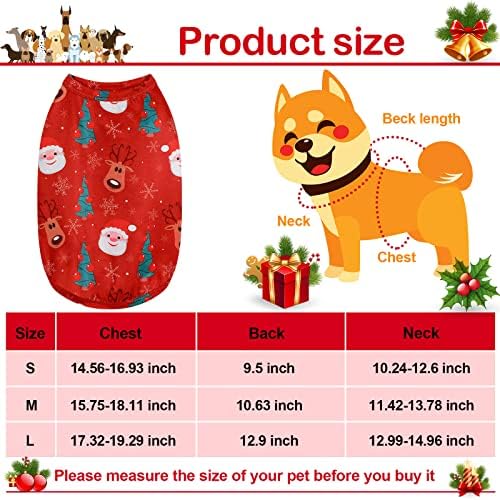4 Parça Noel Pet Yelek Gömlek Yavru Köpek Santa Yelek Noel Kardan Adam Ren Geyiği Köpek Gömlek Noel Ağacı Kar Tanesi Köpek Giyim