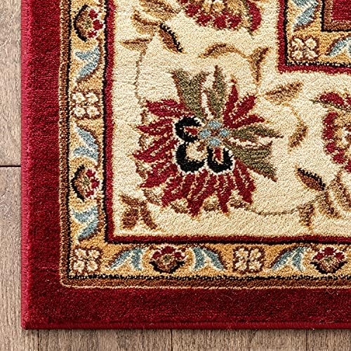 Sultan Saruk Kırmızı Oryantal Alan Kilim 11x15 (10'11 x 15' ) Farsça Çiçek Geleneksel Kolay Temiz Leke Solmaya Dayanıklı Döken
