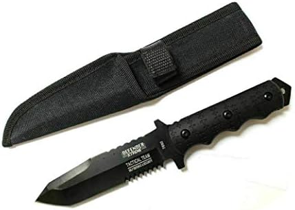 9 taktiksel hayatta kalma Açık Düzeltme Bıçak av bıçağı Ultra Keskin Sabit Bıçak Bıçak Tam Tang Siyah Kılıf ıle Kamp Survival