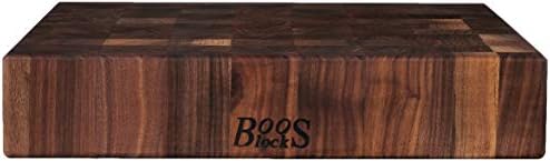 John Boos Blok WAL-CCB151503 Klasik Geri Dönüşümlü Ceviz Ahşap Uç Tahıl Doğrama Bloğu, 15 İnç x 15 İnç x 3 İnç