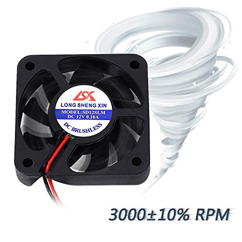 50mm x 50mm x 10mm 5010 2 Pin 12 V 0.1 A Sessiz Sessiz DC Fırçasız Soğutma Fanı için 3D Yazıcı Bilgisayar kasa fanı (2 paketi)