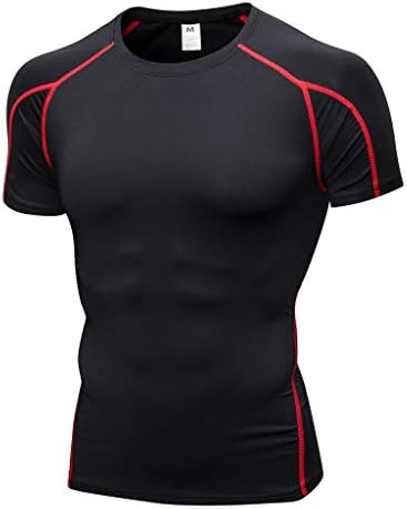 Fortery erkek Kuru Fit Atletik Gömlek Sıkıştırma Spor Spor Atletik T-Shirt