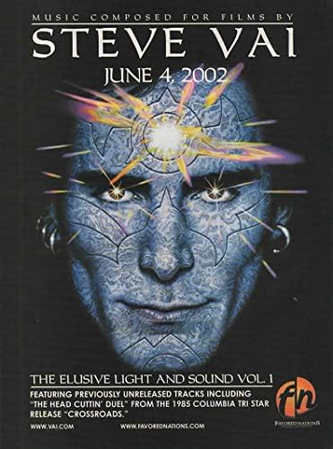 Dergi Basım ilanı: 2002 Amerikalı Gitarist Steve Vai, Filmler için Bestelenen Müzik, 4 Haziran 2002, Yayınlanmamış Parçalar,
