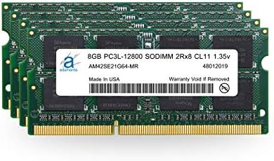 Adamanta 32 GB (4x8 Gb) için Uyumlu Orta 2015, Geç 2014, Geç 2013, Geç 2012, orta 2011 iMac DDR3 / DDR3L 1600 MHz PC3L-12800