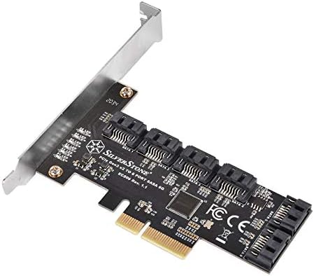 SilverStone Teknolojisi ECS06 6 Port SATA Gen3 (6 Gbps) RAID Olmayan PCI Express Gen3 x2 Kartı