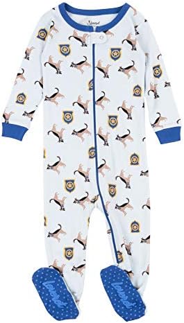 Leveret çocuk pijamaları Bebek Erkek Kız Ayaklı Pijama Uyuyan %100 % Pamuk (Boyut 6-12 Ay-5 Toddler)