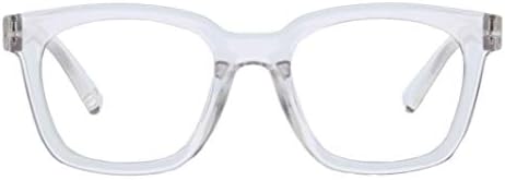 PeeperSpecs tarafından Peepers kadın Max Kare mavi ışık Engelleme okuma gözlüğü, Temizle, 49 + 1