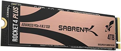 Sabrent 4 TB Roket 4 Artı NVMe 4.0 Gen4 PCIe M. 2 Dahili SSD Aşırı Performans Katı Hal Sürücü R / W 7100/6600 MB/s (SB-RKT4P-4TB)