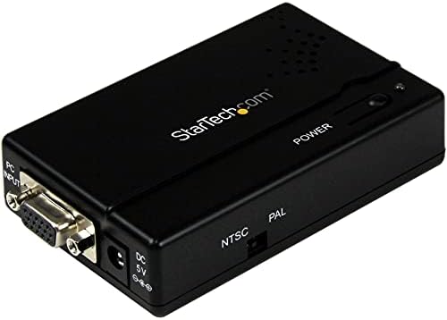 StarTech.com Yüksek Çözünürlüklü VGA-Kompozit (RCA) veya S-Video Dönüştürücü-PC'den TV'ye Video Adaptörü - 1600x1200 rgb'den