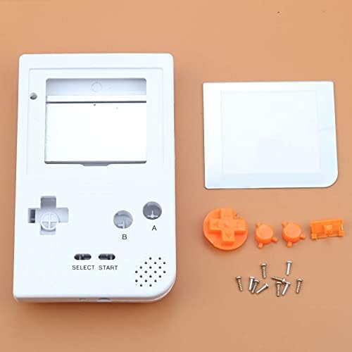 Niegamey Tam Kılıf Kapak Plastik Konut Shell Kılıf ile Düğmeler Kiti Değiştirme için Gameboy Cep GBP Oyun Konsolu (Bir Beyaz)