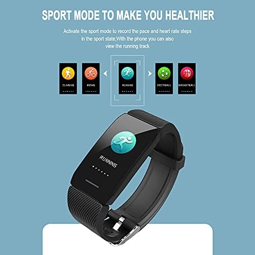 Niaviben akıllı saat Spor Renk Büyük ekran akıllı saat Su Geçirmez Spor Bileklik akıllı bilezik için ıOS / Android Mavi