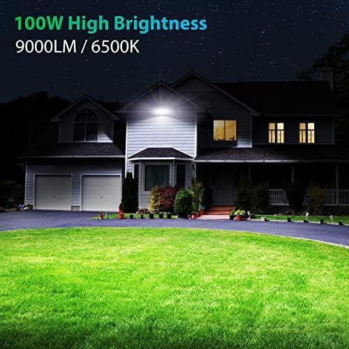ıMaıhom 100 W 9000LM LED Güvenlik ışık & 55 W 5000LM Hareket Sensörü Güvenlik ışık, 6000 K Günışığı Beyaz Süper Parlak Sel ışık,