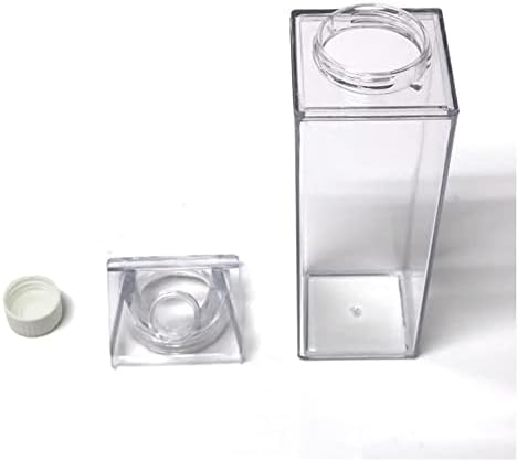 Süt Su Şişesi Plastik Şeffaf Sürahi Sürahi Şeffaf Bardak Sızdırmaz Yaratıcı İçecek Sürahi, 2 Paket (Renk: 1000 ml)