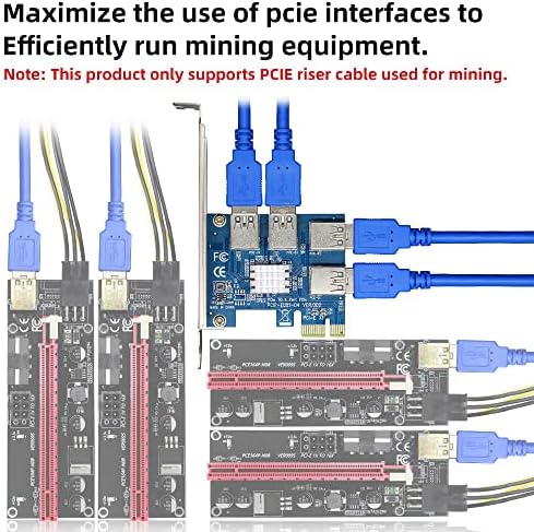 PCIe 1 ila 4 Yükseltici Kart, Pcıe Splitter 1 ila 4 PCI Yükseltici Kart, 1 PCI Kartına 4 Yükseltici, PCIe Çarpan Yükselticileri