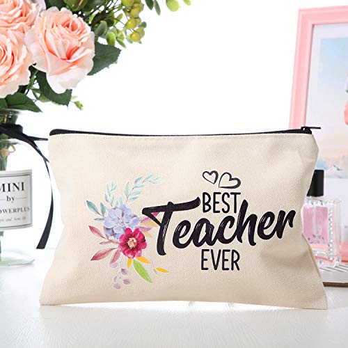 12 Adet Öğretmen Makyaj Çantası Tuval Cosmestic fermuarlı çanta kozmetik çantası Seyahat Tuvalet Çantası Kalem Çantası Öğretmen