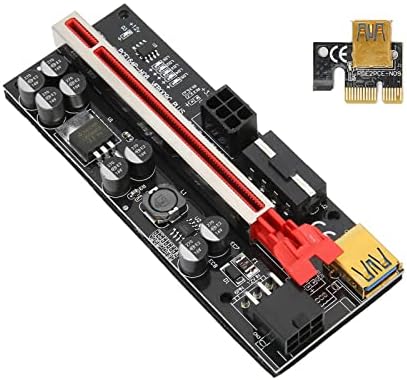 Evonecy PCIE Yükseltici Adaptör Kartı, Anakart için PCIE Yükseltici Güvenli Dayanıklı 8 Kapasitörler