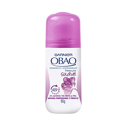 (4'lü Paket) Kadınlar için Garnier OBAO, 48 Saat Roll on Deodorant & Antiperspirant, Yumuşak Tazelik, her biri 65 gr Garnier