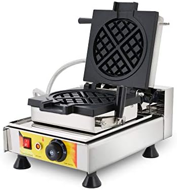 Jenerik Ticari Kullanım Yapışmaz 110 v 220 v Elektrikli Yuvarlak Belçika Waffle Makinesi Demir Baker