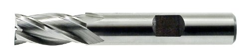 Drillco 5100A Serisi Yüksek Hızlı Çelik Düzenli Uzunluk Bitirme Merkezi Olmayan Kesme Ucu Değirmeni, Kaplanmamış (Parlak) Kaplama,