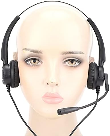 BRDI Müşteri Hizmetleri Kulaklık, Ofis için Ev için Uyumlu Gürültü Azaltma Dayanıklı Telefon Kulaklığı (VH520D-RJ9 (Binaural))