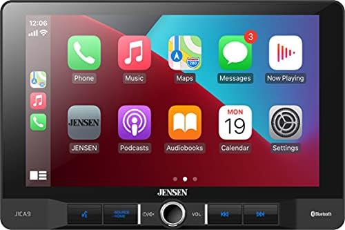 JENSEN J1CA9 9-inç Dokunmatik Ekran Tek DİN Araba Stereo Medya Alıcısı / Apple CarPlay Android Oto / Bluetooth Eller Serbest