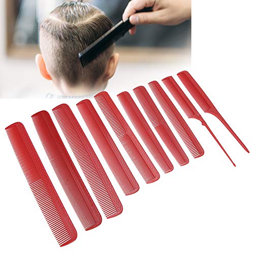 Saç Kesme Tarağı, Kuaförlük Tarağı, Kuaför Salonu için Ev için Profesyonel (kırmızı)