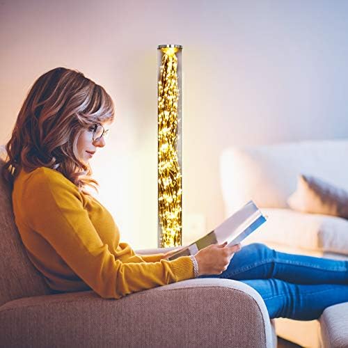Modern Oturma Sütun Zemin Lambası, LKUA LED Köşe Ayakta Tüp Zemin Lambası, dekoratif Zarif Tasarım Metal Maruz Halat Zemin Lambası