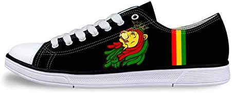 Jamaika Resta Reggae Aslan Kral Unisex Yetişkin kanvas ayakkabılar gündelik ayakkabı Düşük Kesim Dantel up Moda Rahat Yürüyüş
