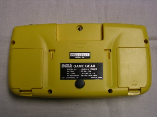 Sarı Renkli Orijinal Sega Oyun Dişli Sistemi Çekirdeği