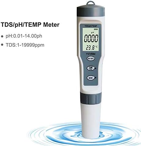 Bevve Koleksiyonu Enstrüman TDS / PH ve Sıcaklık 3 in 1 test kalemi El Su Kalitesi Test Cihazı İçme Suyu, Laboratuvar, Su Ürünleri
