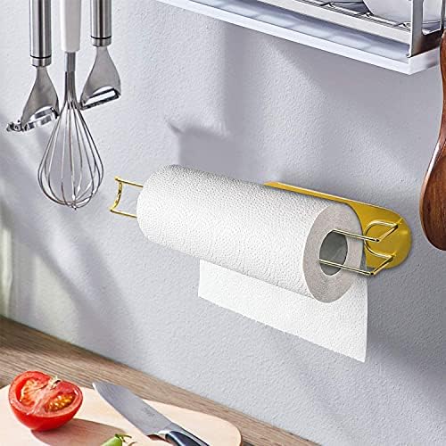 Kağıt Havlu Tutacağı 9 Mini Kağıt Havlu Askısı-Kendinden Yapışkanlı veya Tutkallı Kağıt Havlu Rulosu Tutacağı Dolap Altında Mutfak
