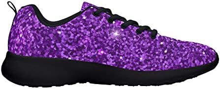 Mor Glitter Ayakkabı kadın erkek koşu ayakkabıları Hafif Sneakers Nefes Yürüyüş koşu ayakkabıları Hediyeler için Açık Spor Salonu