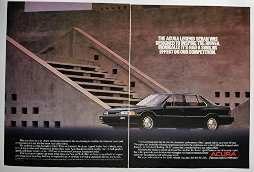 Dergi Baskı İlanı: 1990 Acura Legend Sedan, 24 Valfli V6 motor, ALB, SRS,Sürücüye İlham Vermek için tasarlandı. İronik olarak,