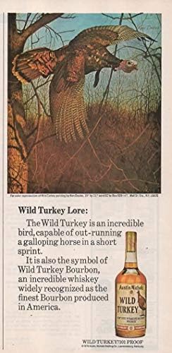 Dergi Basım İlanı: 1979 Wild Turkey Kentucky Straight Bourbon Whiskey, 101 Kanıt, 8 yaşında, Wild Turkey Lore: .Dörtnala Koşan