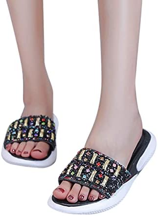 Kadın Platformu Sandalet Terlik Yaz Moda Taklidi Eğlence Plaj Slayt Sandalet Terlik Flip Flop