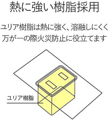 ELECOM Güç Şeridi 3 pin 6 Çıkış 2.5 m [Beyaz] T-T1A-3625WH (Japonya İthalatı)