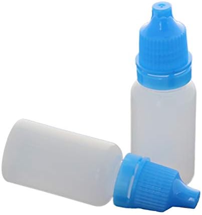 Bettomshin 50 Pcs Geniş Ağız reaktif şişeleri, 60x9mm/ 2. 36x0. 35(Uxg)10 ml PE plastik Sıvı sızdırmazlık şişe, silindir ışık