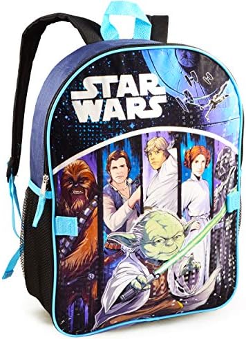 Star Wars Sırt Çantası Erkek Çocuklar için Paket ~ Prim 15 Star Wars Schol Çanta Çıkartmalar ve İmi ile (Star Wars Okul Malzemeleri)