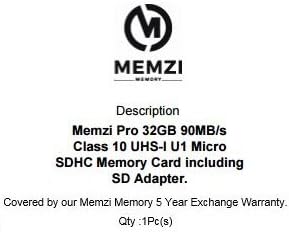 MEMZİ PRO 32 GB Sınıf 10 90 MB/s Micro SDHC Hafıza Kartı SD Adaptörü ile Nikon KeyMission Aksiyon Kameraları için
