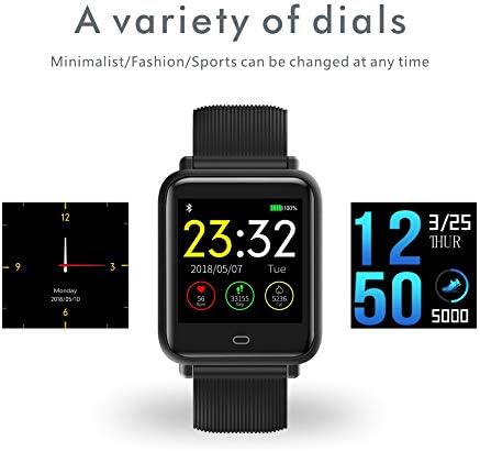 C güneşli Q9 Kan Basıncı Smartwatch (15 Gün Çalışma, Mesaj Ekranı, Çok Spor Modeli, HRM Kalp Hızı Su Geçirmez akıllı saat (Kırmızı)