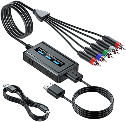 Dişi Komponent Çıkışlı DVD/ STB için Ölçekleyici Fonksiyonlu Erkek Komponent-HDMI Dönüştürücü, HDMI ve Entegre Komponent Kablolarıyla