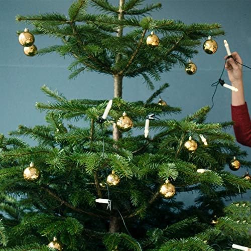 Lulu Ev Yılbaşı Topu Süsleri, Önceden Gerilmiş Noel Ağacı Süsleri, Tatil Asılı Topları( Altın, 1.57)